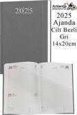 2025 Ajanda 14x20 cm Çizgili Cilt Bezli Dikişli 1 Adet Günlük Planlayıcı Cilt Bezi Ciltli Ajanda 2025 Ofis Okul Büro