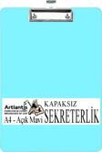 Sekreterlik Kapaksız A4 1 Adet Renkli A4 Kapaksız Sekreterlik Klipsli Metal Mekanizmalı 80 Yaprak Kapasiteli