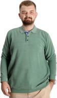 Modexl Büyük Beden Erkek Sweat Polo Selanik Nakışlı 20440 Çağla