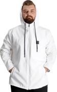 Modexl Büyük Beden Erkek Kapüşonlu Mont Waterproof Softshell 21235 Beyaz