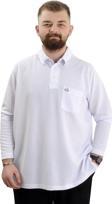 Modexl Büyük Beden Erkek Sweatshirt Polo Yaka Uzun Kol Waffle 23449 Beyaz