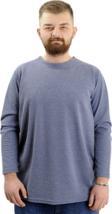 Modexl Büyük Beden Erkek Sweatshirt Bisiklet Yaka Uzun Kol Waffle 23460 İndigo