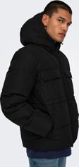 Only & Sons Erkek Onselıjah Kapüşonlu Rüzgar Geçirmez Mont 22029661 Siyah