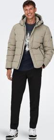 Only & Sons Erkek Onscayson Kapüşonlu Su Geçirmez Puffer Mont 22019598 Haki