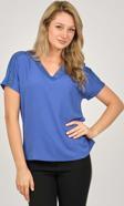 Ella Camelia Kadın Dantel Detaylı Bluz 5010027 Saks