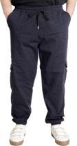 Modexl Büyük Beden Keten Kargo Jogger Valencia 21911 Lacivert