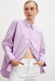 Regular Fit Poplin Gömlek Lila