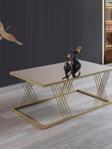 Mobievim Vienna Gold Metal Ayaklı Bronz Aynalı Orta Sehpa 110x60 cm