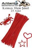 Şönil 30 cm 25 li 1 Paket Renkli Tüylü Tel Okul Öncesi Anasınıfı Kreş Hobi Eğitici Şönil Pipo Temizleyici Tüylü Tel