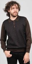 Woolman Erkek Desenli Polo Yaka Yün Kazak 1572001 Kahverengi