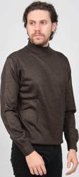 Woolen World Erkek Balıkçı Yaka Yün Kazak 5590103 Kahverengi