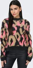 Only Kadın Onlwıld Desenli Uzun Kollu Örme Kazak 15324461 Pembe