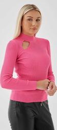 Fashion Friends Kadın Pencere Detaylı Kazak 23K0167K1 Fuşya