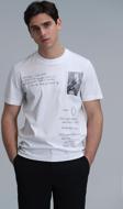 Lufian Erkek Fred Modern Grafik T-Shirt 111020219 Beyaz
