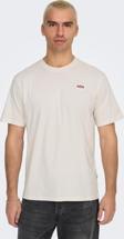 Only & Sons Erkek Onsdawson Regular Fit Kısa Kollu %100 Pamuk T-Shirt 22033190 Ekru
