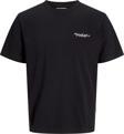 Jack&Jones Erkek Jorboston Relaxed Fit Bisiklet Yaka Baskı Detaylı %100 Pamuk T-Shirt 12272968 Siyah