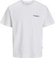 Jack&Jones Erkek Jorboston Relaxed Fit Bisiklet Yaka Baskı Detaylı %100 Pamuk T-Shirt 12272968 Beyaz