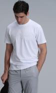 Lufian Erkek Gold Modern Grafik T-Shirt 111020191 Beyaz