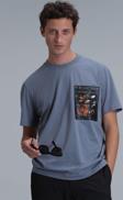 Lufian Erkek Exotıc Modern Grafik T-Shirt 111020202 Koyu Gri