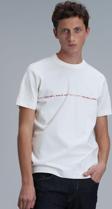 Lufian Erkek Carlos Modern Grafik T-Shirt 111020211 Kırık Beyaz