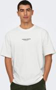 Only & Sons Erkek Onscurated Bisiklet Yaka %100 Pamuk T-Shirt 22030925 Ekru