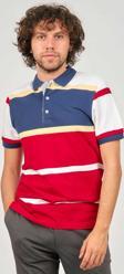 Desen Triko Erkek Polo Yaka Blok Desenli T-Shirt 0249821 Indigo