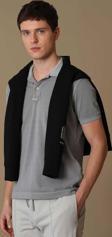 Lufian Erkek Vernon Spor Polo Yaka T-Shirt 111040121 Koyu Gri
