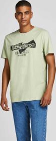 Jack&Jones Erkek Baskılı Bisiklet Yaka T-Shirt 63412205944 Yeşil