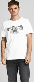 Jack&Jones Erkek Baskılı Bisiklet Yaka T-Shirt 63412205944 Ekru