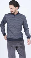 Raymons Erkek Desenli Polo Yaka Triko Sweat 6782252 Indigo