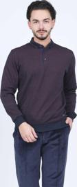 Raymons Erkek Desenli Polo Yaka Triko Sweat 6782254 Bordo