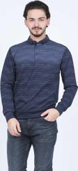 Raymons Erkek Desenli Polo Yaka Triko Sweat 6782257 Indigo