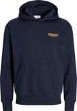 Jack&Jones Erkek Jjolıve Kanguru Cepli Kapüşonlu Sweatshirt 12256833 Lacivert