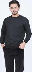 Raymons Erkek Desenli Bisiklet Yaka Triko Sweat 6782270 Siyah