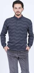Raymons Erkek Desenli Polo Yaka Triko Sweat 6782273 Lacivert
