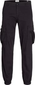 Jack&Jones Erkek Jpstkane Rahat Kalıp Kargo Pantolon 12268261 Siyah
