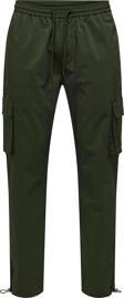 Only & Sons Erkek Onscommon Slim Fit Beli Lastikli ve Bağlamalı Pamuklu Kargo Pantolon 22029750 Haki