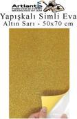 Yapışkanlı Simli Eva 50x70 cm 1 Adet Simli Yapışkanlı Eva Süngeri Okul Kreş Anasınıfı Elişi Etkinlikleri Hobi