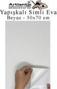 Yapışkanlı Simli Eva 50x70 cm 1 Adet Simli Yapışkanlı Eva Süngeri Okul Kreş Anasınıfı Elişi Etkinlikleri Hobi