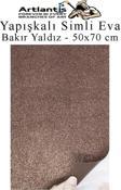 Yapışkanlı Simli Eva 50x70 cm 1 Adet Simli Yapışkanlı Eva Süngeri Okul Kreş Anasınıfı Elişi Etkinlikleri Hobi