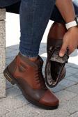 Daxtors D0401 Unisex Taban Dahil Komple Kürklü  Kışlık Kar Botu