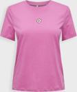 Only Kadın Onlfoodıe Baskı ve Yazı Detaylı Kısa Kol %100 Pamuk T-Shirt 15316728 Pembe