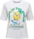 Only Kadın Onlfammy Bisiklet Yaka Meyve Baskılı T-Shirt 15296955 Beyaz
