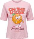 Only Kadın Onlfammy Bisiklet Yaka Meyve Baskılı T-Shirt 15296955 Pembe