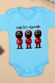 %100 Pamuk Squid Game Baskılı Omuz Çıt Çıt Zıbın