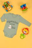 Teyzesinin Kuzusu Baskılı Uzun Kollu Pamuklu Zıbın