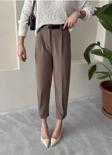 Laluvia Kahve Ruby Paçası Düğmeli Pantolon-3520