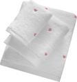 3 Parça Kalp Nakışlı Banyo Havlusu Takımı %100 Pamuklu Lovely Set