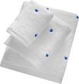 3 Parça Kalp Nakışlı Banyo Havlusu Takımı %100 Pamuklu Lovely Set