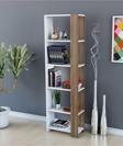 DemonteHome Readi̇ngdh Ki̇taplik 5 Bölmeli̇ Beyaz Cevi̇z